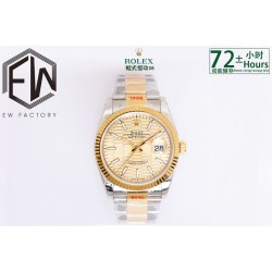 Rolex-Datejust 126233 36mm Oys YG/SS Gold/STK Textured Dial EWF VR3235