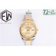 Rolex-Datejust 126233 36mm Oys YG/SS Gold/STK Textured Dial EWF VR3235