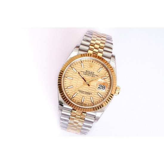 Rolex-Datejust 126233 36mm Jub YG/SS Gold/STK Textured Dial EWF VR3235