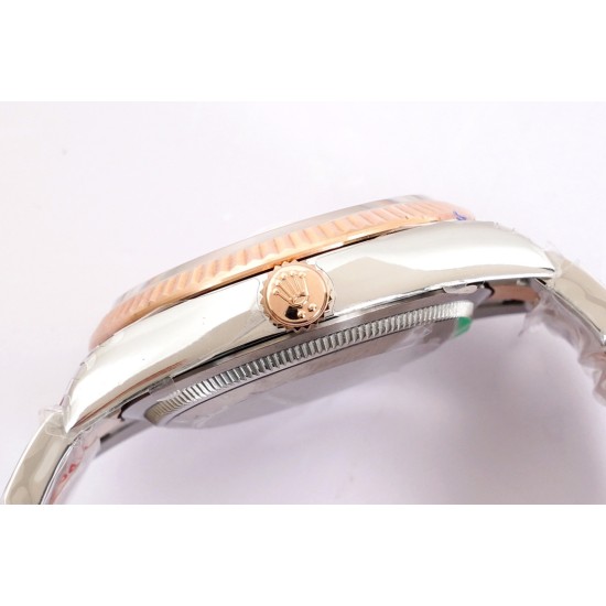 Rolex-Datejust 126233 36mm Oys RG/SS Silver Textured EWF VR3235