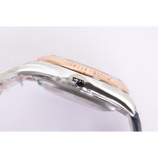 Rolex-Datejust 126233 36mm Oys RG/SS Silver Textured EWF VR3235