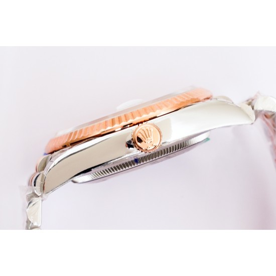 Rolex-Datejust 126231 36mm Jub RG/SS Silver/STK Textured GDF VR3235