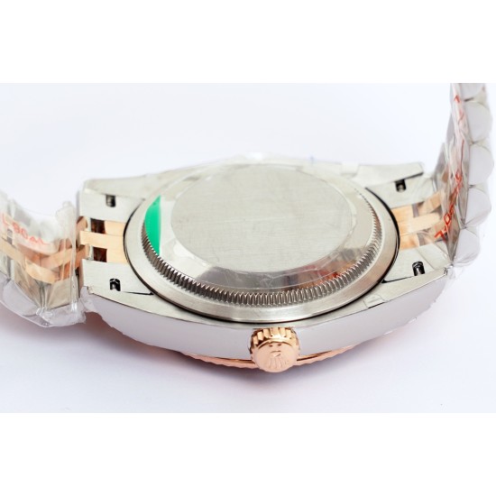 Rolex-Datejust 126231 36mm Jub RG/SS Silver/STK Textured GDF VR3235