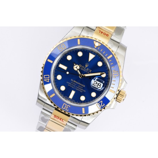 Rolex-Submariner 116613LB 40mm 904L YG/SS Blue Dial EWF VR3135