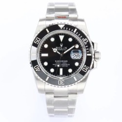 Rolex-Submariner 124060 904L SS/SS Black EWF Asia 3135