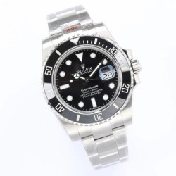 Rolex-Submariner 124060 904L SS/SS Black EWF Asia 3135