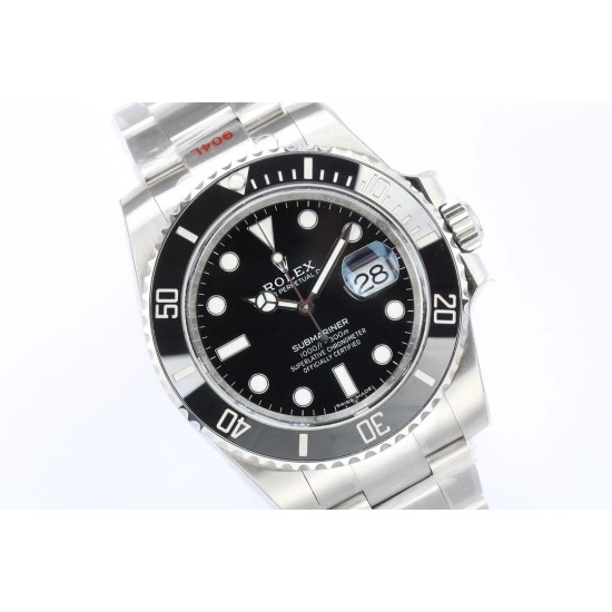 Rolex-Submariner 124060 904L SS/SS Black EWF Asia 3135