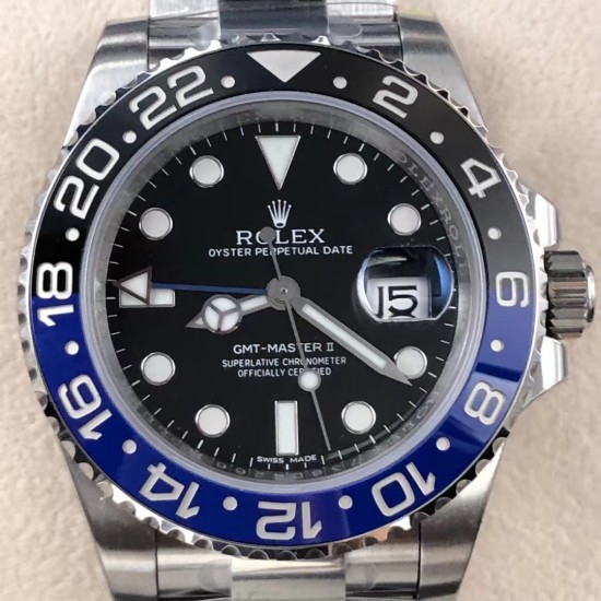 Rolex-GMT Master II 126710 Batman Oys 40mm SS/SS Black Clean DD3285 Super Clone