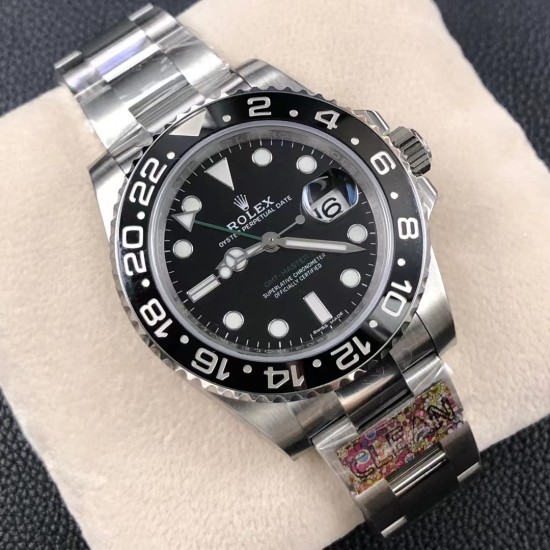 Rolex-GMT II 116710LN 40mm Oys 904L SS/SS Blk CLEAN VR3186 CHS