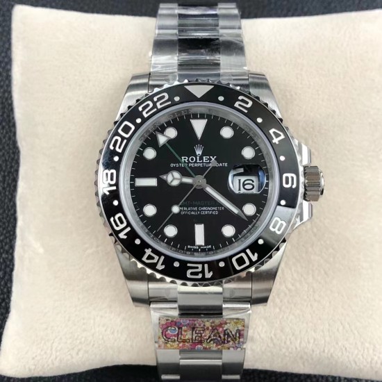 Rolex-GMT II 116710LN 40mm Oys 904L SS/SS Blk CLEAN VR3186 CHS