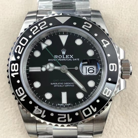 Rolex-GMT II 116710LN 40mm Oys 904L SS/SS Blk CLEAN VR3186 CHS