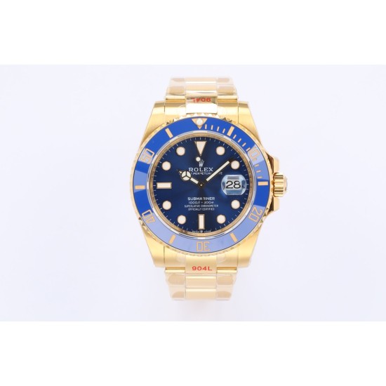 Rolex-Submariner 126618LB 904L YG/YG Blue EWF Asian 3235