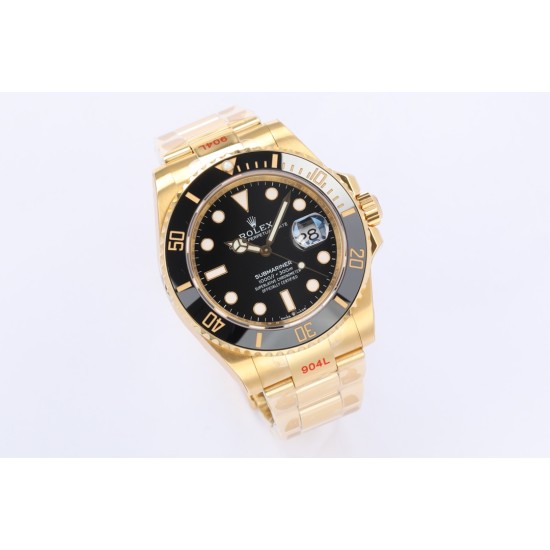 Rolex-Submariner 126618LN 41mm 904L YG/YG Blk EWF A3235