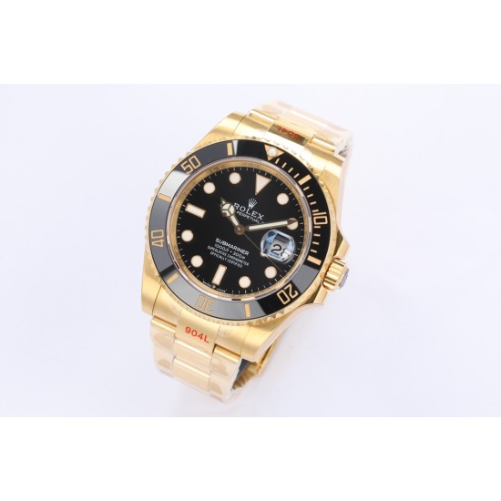 Rolex-Submariner 126618LN 41mm 904L YG/YG Blk EWF A3235
