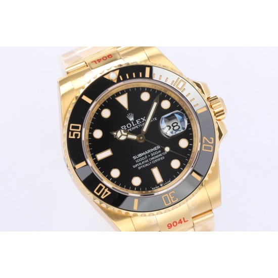 Rolex-Submariner 126618LN 41mm 904L YG/YG Blk EWF A3235