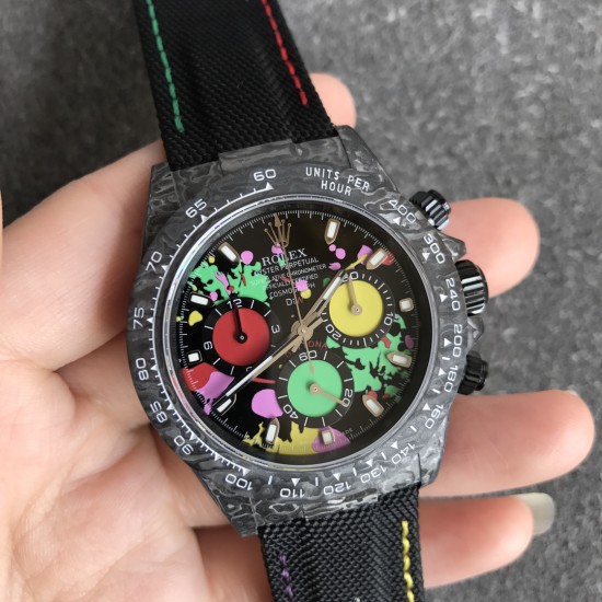 Rolex-Daytona Diw 40mm Carbon/NY O Colorful Dial NOOB SA4130