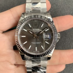 Rolex--Datejust 126334 41mm Oyster Flt 904L SS/SS Grey/Stk VSF VS3235