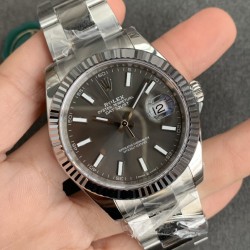 Rolex--Datejust 126334 41mm Oyster Flt 904L SS/SS Grey/Stk VSF VS3235