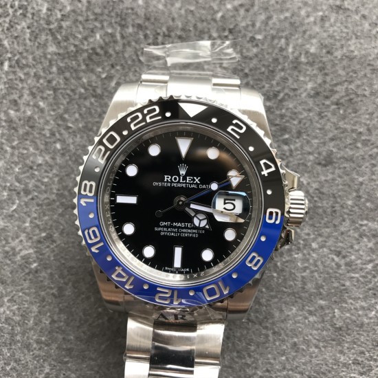 Rolex-GMT II 116710BLNR 904L SS/SS Blk ARF Asia 3186 CHS