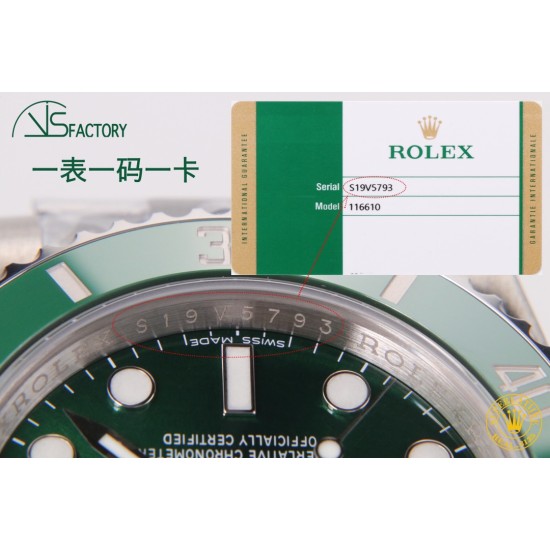 Rolex-Submariner 116610LV Hulk 40mm SS/SS Green Dial VSF VS3135