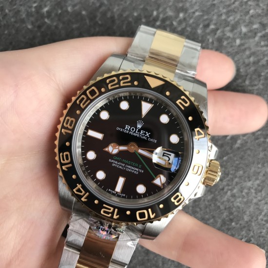 Rolex-GMT Master II 126713 Oys YG/SS Black Dial ARF V3 VR3285(Tungsten Heavy Version)