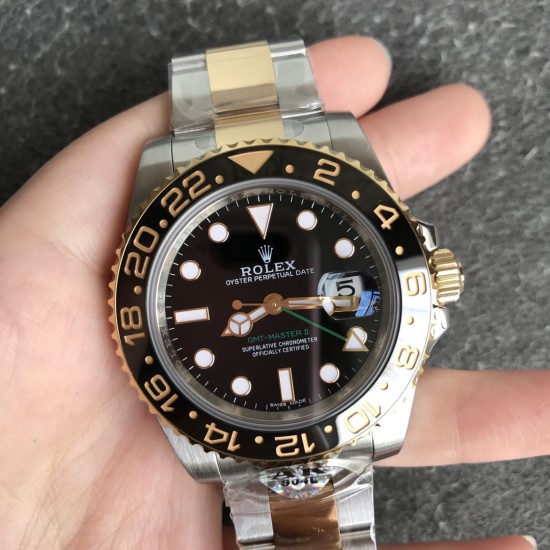 Rolex-GMT Master II 126713 Oys YG/SS Black Dial ARF V3 VR3285(Tungsten Heavy Version)
