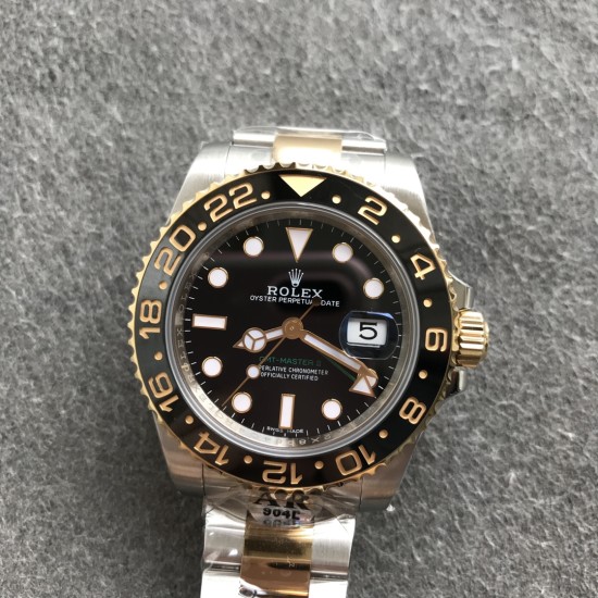 Rolex-GMT Master II 126713 Oys YG/SS Black Dial ARF V3 VR3285(Tungsten Heavy Version)