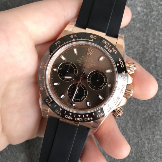 Rolex-Daytona 116515 40mm RG/RU Brown Dial NOOB SH4130 V3(Gain Weight)