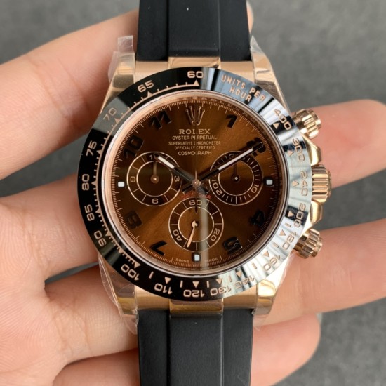 Rolex-Daytona 116515 40mm RG/RU Brown/Num NOOB DD4130