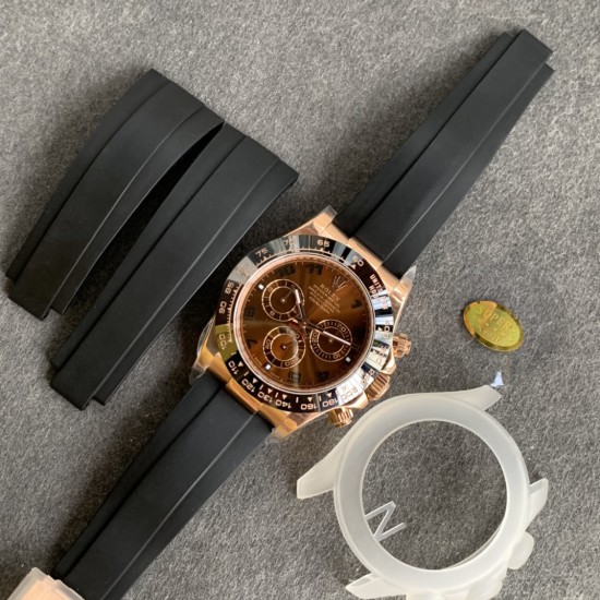 Rolex-Daytona 116515 40mm RG/RU Brown/Num NOOB DD4130