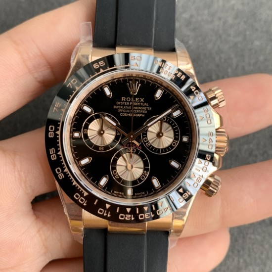 Rolex-Daytona 116515 40mm RG/RU Black/Gold NOOB DD4130