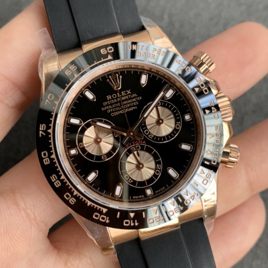 Rolex-Daytona 116515 40mm RG/RU Black/Gold NOOB DD4130