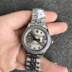 Rolex-Datejust 279174 28mm Jub Dia SS/SS Silver/Diam GSF A2671