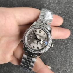Rolex-Datejust 279174 28mm Jub Dia SS/SS Silver/Diam GSF A2671