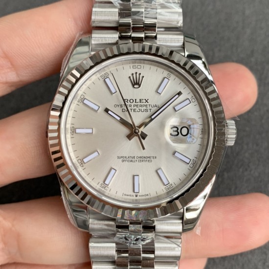 Rolex-Datejust 126334 41mm Jub 904L SS/SS Silver/Stk ARF VR3235