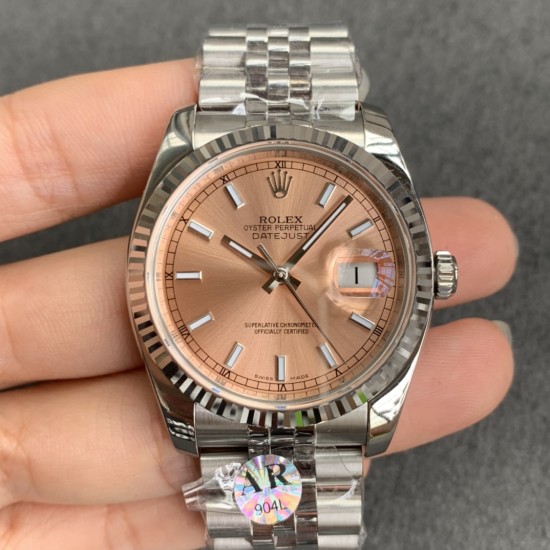 Rolex-Datejust 126234 36mm Jub SS/SS RG/Stk ARF VR3235
