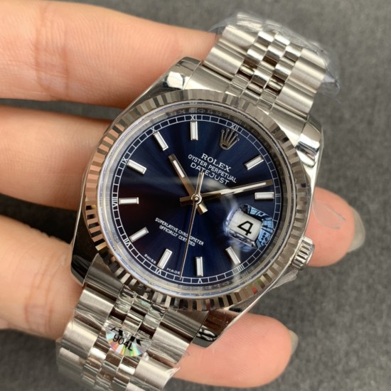 Rolex-Datejust 126234 36mm Jub SS/SS Blue/Stk ARF VR3235