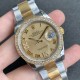 Rolex-DateJust 36mm Oyst Dia 904L YG/SS Gold/Rmn EWF A3235