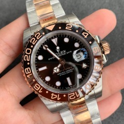 Rolex-GMT Master II 126711 CHNR Rootbeer SS/RG Black Dial GMF VR3186