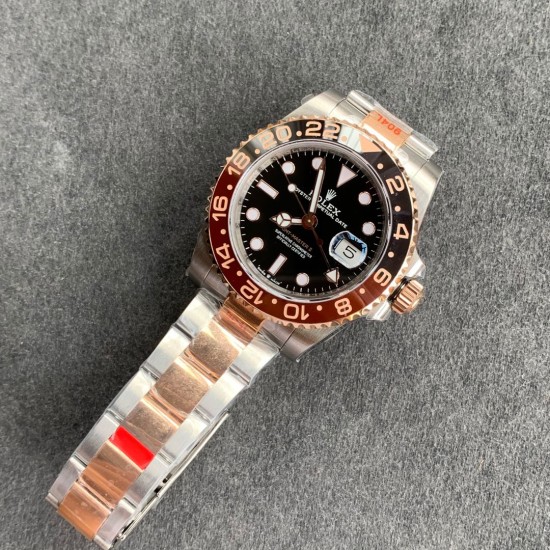 Rolex-GMT Master II 126711 CHNR Rootbeer SS/RG Black Dial GMF VR3186