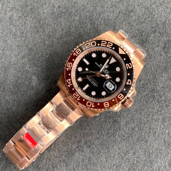 Rolex-GMT Master II 126711 CHNR Rootbeer RG/RG Black Dial GMF VR3186