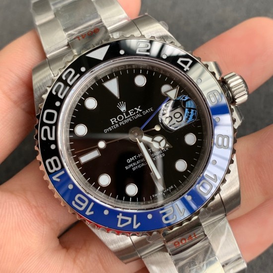 Rolex-GMT II 116710BLNR 904L SS/SS Blk GMF VR3186