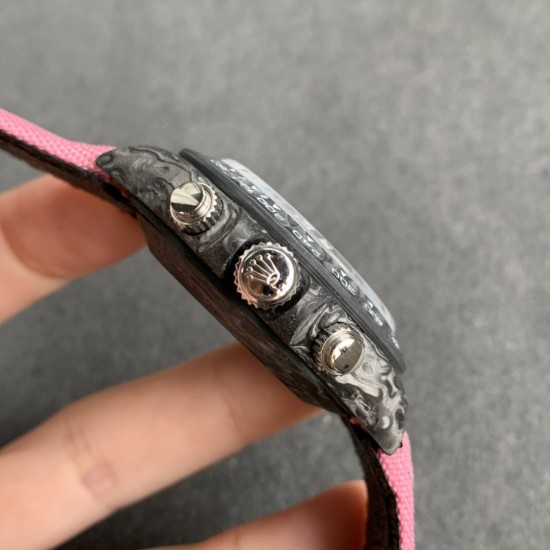 Rolex-Daytona DIW 40mm Carbon/NY Pink Graffiti Dial WWF A7750