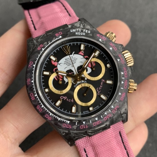 Rolex-Daytona Diw 40mm Pink FC/NY Black Dial WWF A7750