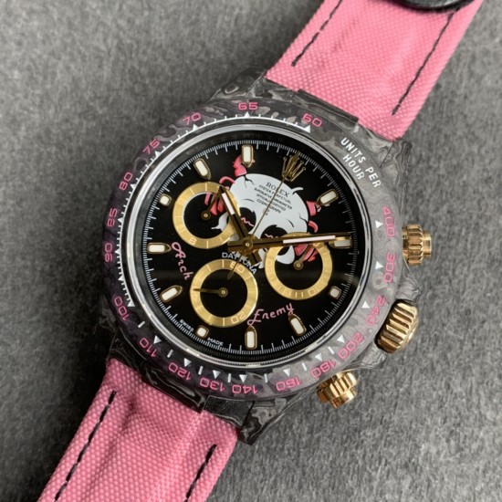 Rolex-Daytona Diw 40mm Pink FC/NY Black Dial WWF A7750