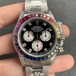 Rolex-Daytona 116599 Rainbow 40mm SS/SS Black/Dia BLF SH4130