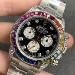 Rolex-Daytona 116599 Rainbow 40mm SS/SS Black/Dia BLF SH4130
