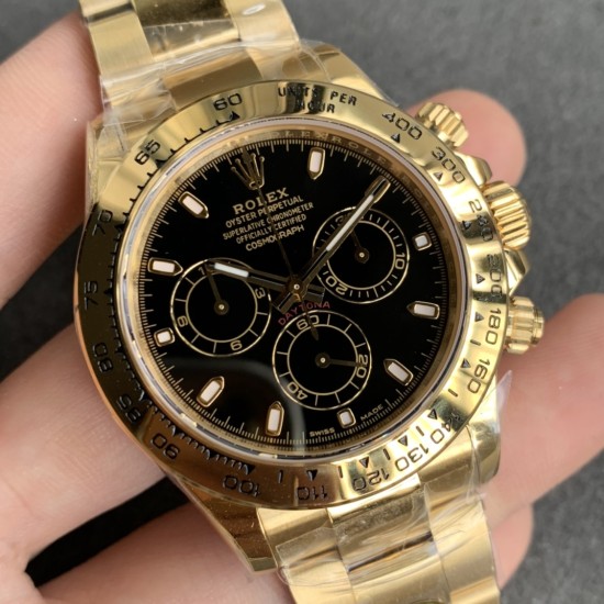 Rolex-Daytona 116508 YG/YG Black/Stk 904L NOOB SA4130