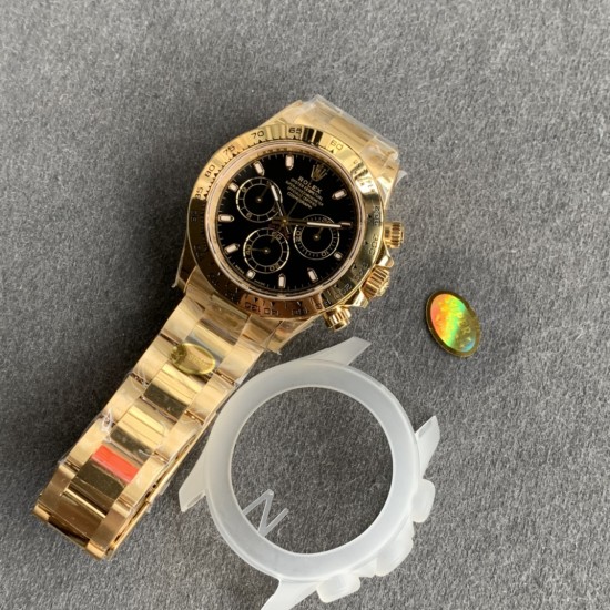 Rolex-Daytona 116508 YG/YG Black/Stk 904L NOOB SA4130