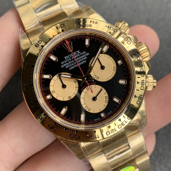 Rolex-Daytona 116508 YG/YG Black Dial 904L NOOB SA4130